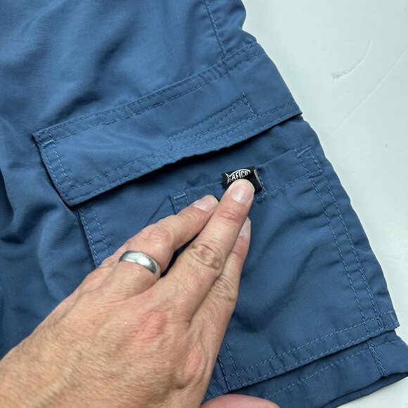 Aftco 100% Nylon Blue Shorts Cargo Boating Deck Travel Fishing Mens Size 40 x 7 - Picture 8 of 14